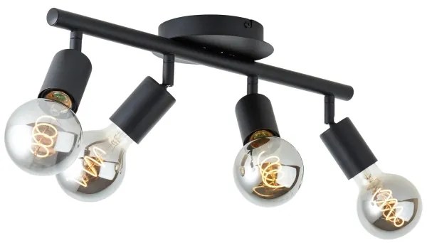 Brilliant - Bodové svietidlo TIFFANY 4xE27/28W/230V čierna