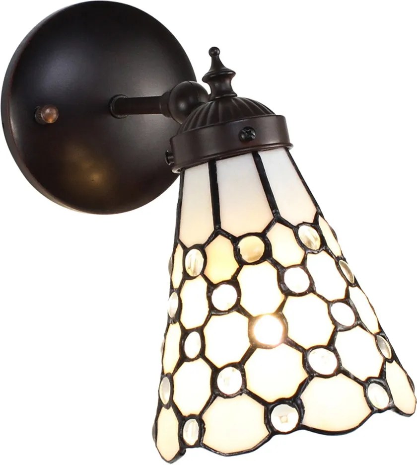 Nástenná Tiffany lampa kamienky TransparentEye - 17*12*23 cm E14/max 1*40W