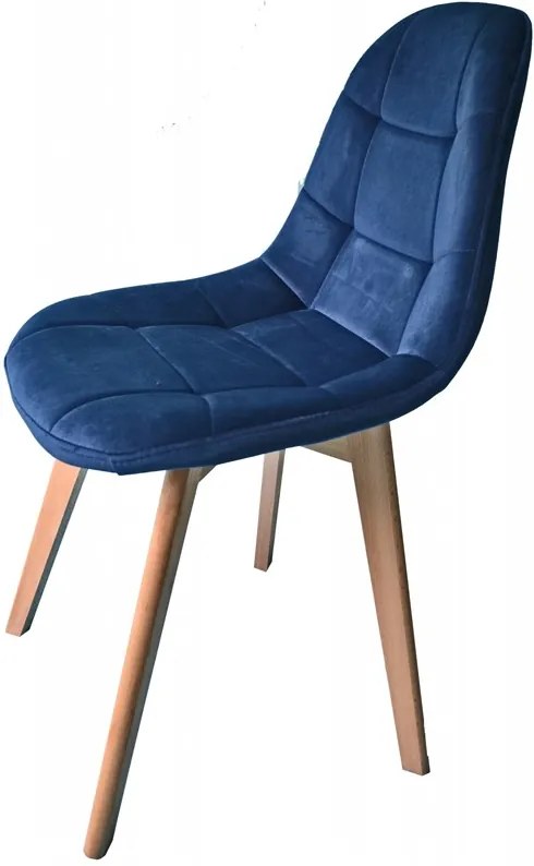 DomTextilu Modrá dizajnová stolička s čalúnením do kuchyne 24510