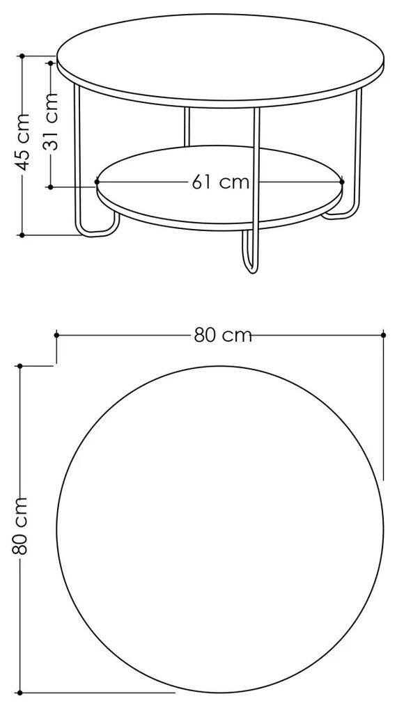 Konferenčný stolík Corro biely