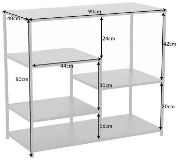 Knižnica/Regál 41731 90cm Dura steel  - Komfort-nábytok