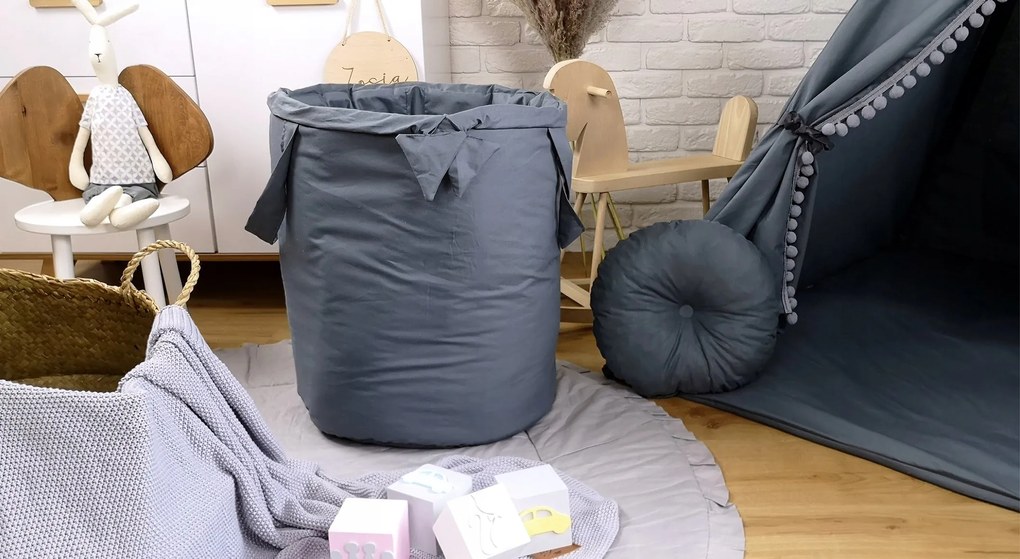 Detský kôš na hračky SUPERIOR - GRAFITOVÝ