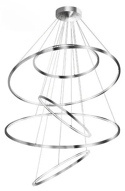 Azzardo AZ3417 - LED Stmievateľný luster na lanku WHEEL LED/190W/230V lesklý chróm