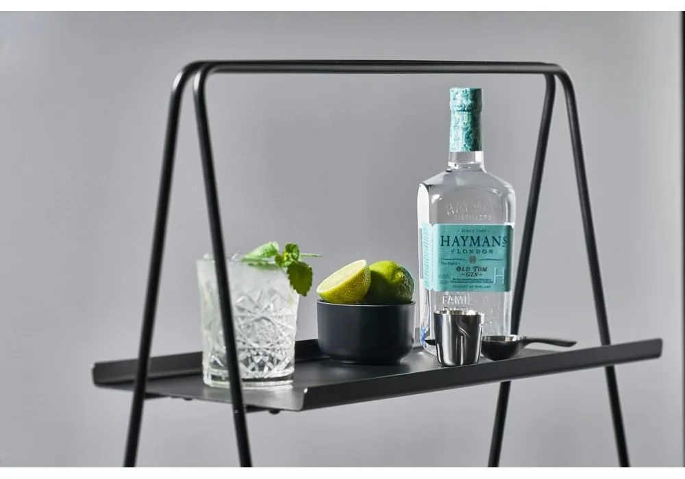 Čierna oceľová stojacia polica Zone A-Table