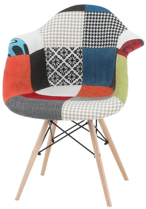 Farebný patchwork kreslo TOBO 3 NEW