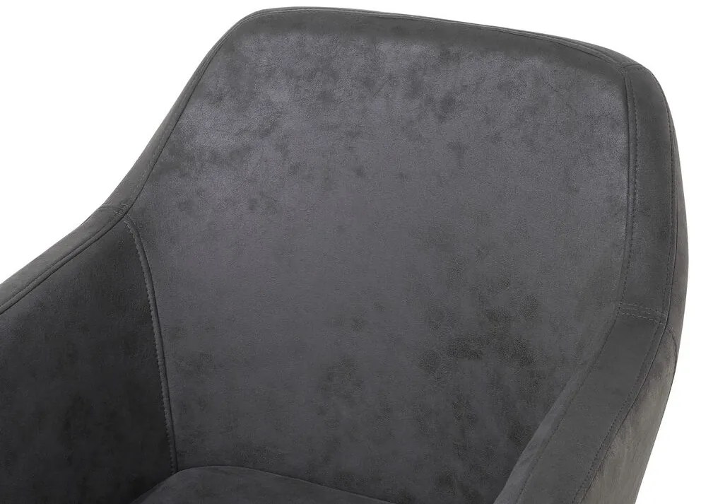 Jedálenská stolička z umelej kože sivá YORKVILLE Beliani