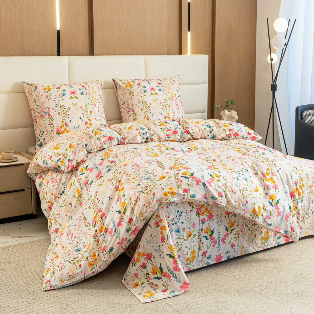 Obliečky z mikrovlákna MILLEFLEUR farebné Rozmer obliečky: 2 ks 70 x 90 cm | 200 x 220 cm