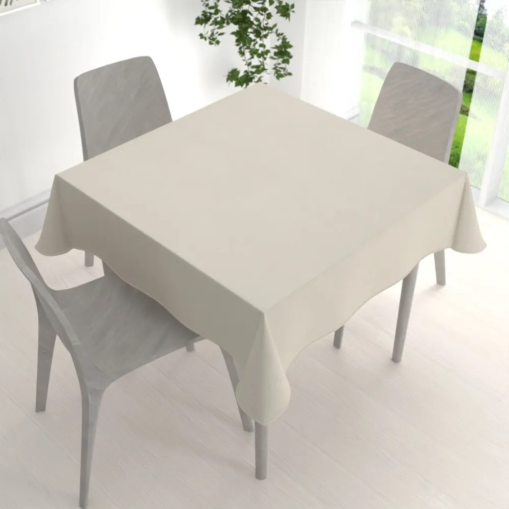 Biante Veľký dekoračný štvorcový obrus BKU-110 Slonová kosť 210x210 cm