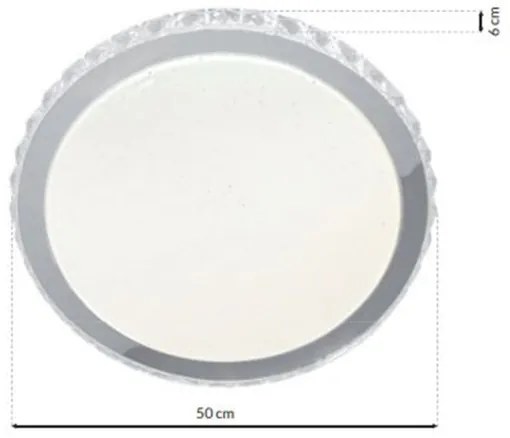 LED Stmievateľné stropné svietidlo LAYLA s diaľkovým ovládačom 1xLED/66W/230V