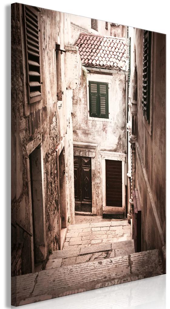 Artgeist Obraz - Retro Alley (1 Part) Vertical Veľkosť: 20x30, Verzia: Na talianskom plátne