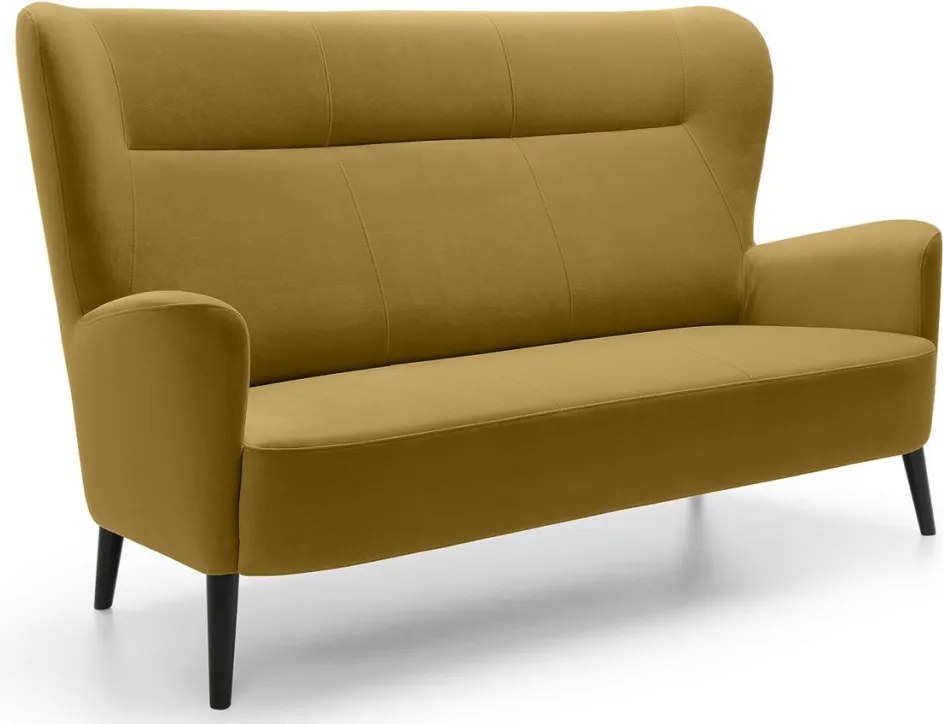 Trojmiestna pohovka Next, žltá látka