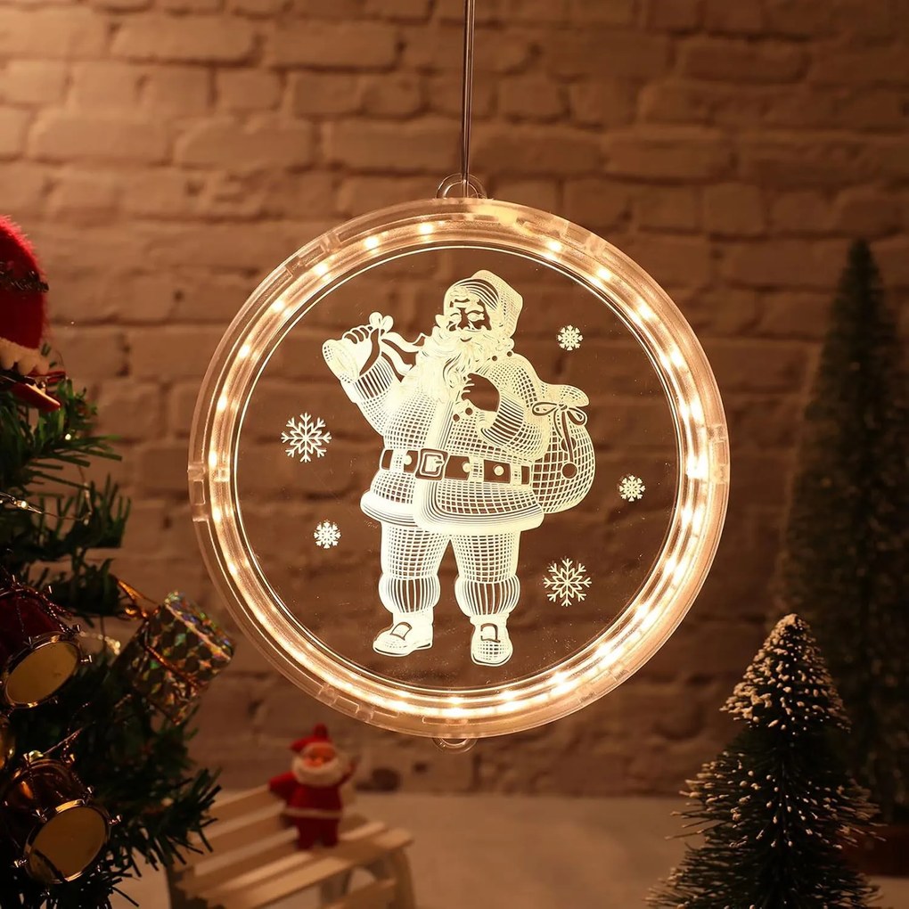 Tutumi Tutumi, LED svietiaca ozdoba so vzorom Santa Claus 3xAAA LED26 16cm CD003, CHR-03000