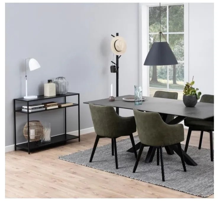 Čierny konzolový stolík Actona Seaford