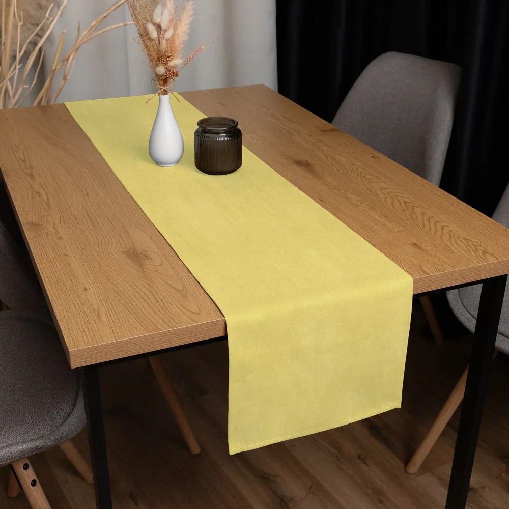 Biante Dekoračný behúň na stôl BKW-209 Žltozelené žíhanie 35x140 cm