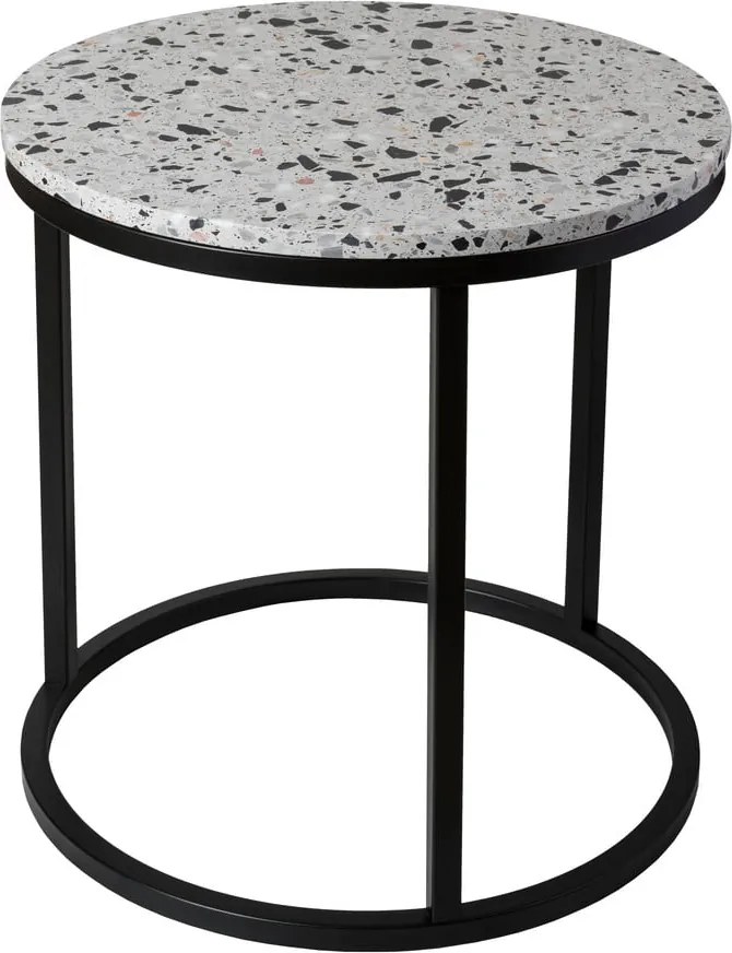 Odkladací stolík s kamennou doskou RGE Cosmos, ø 50 cm