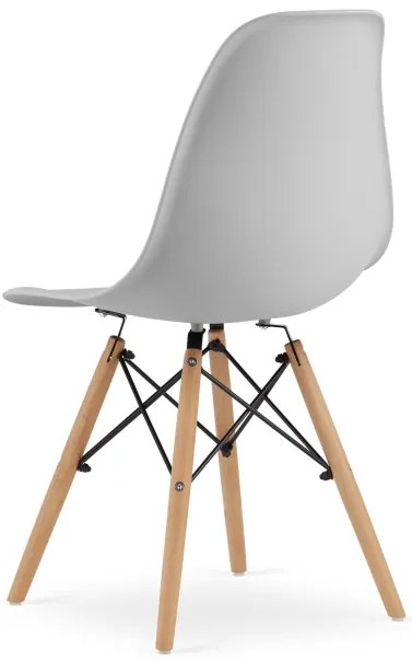 Set dvoch jedálenských stoličiek OSAKA sivé (hnedé nohy) 2ks