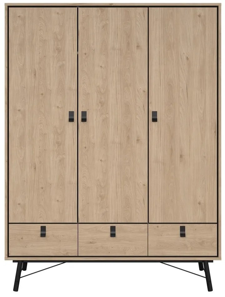 Šatníková skriňa v dekore duba v prírodnej farbe 150x200 cm Ry – Tvilum