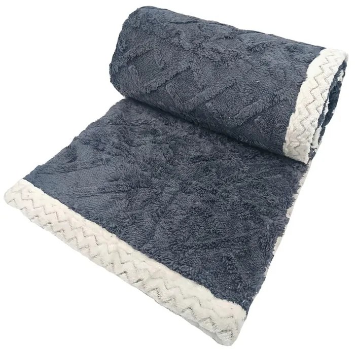 Sivá deka s baránkom 150x200 cm Island – My House