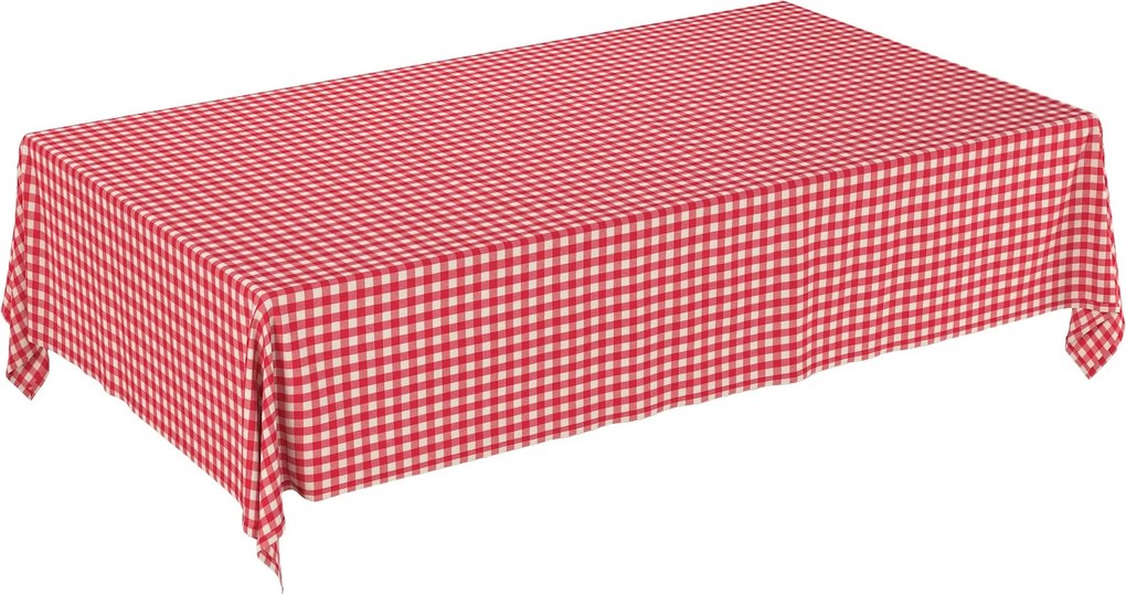Obrus na stôl obdĺžnikový farba produktu červená látka vzorované