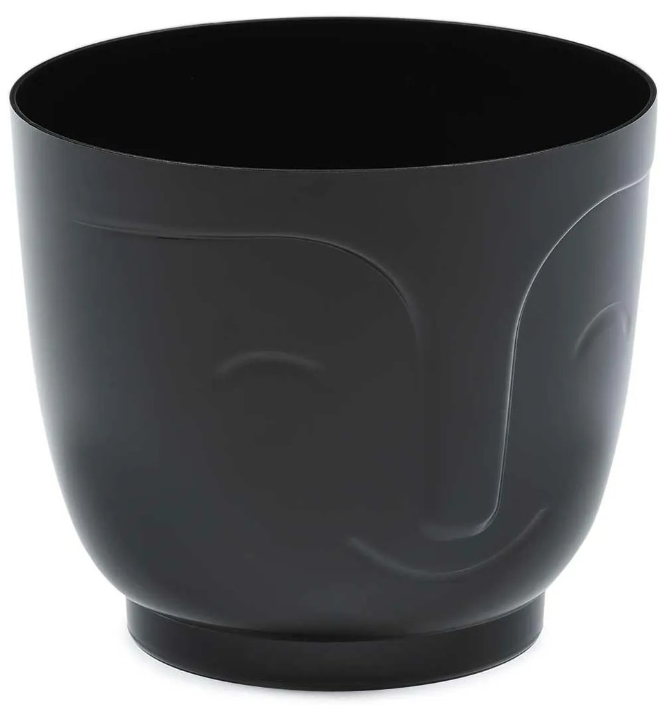 PLASTOVÝ KVETINÁČ ZOE 14X16,5 CM ČIERNA