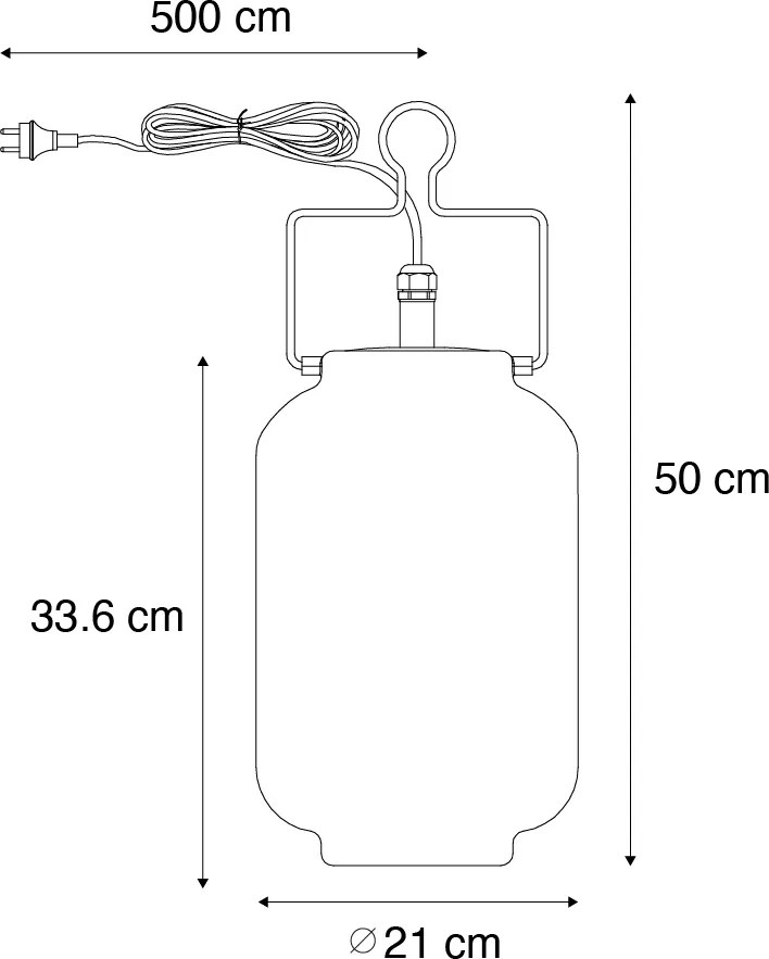 Inteligentná závesná vonkajšia lampa biela 20 cm vrátane Wifi A60 - Pion