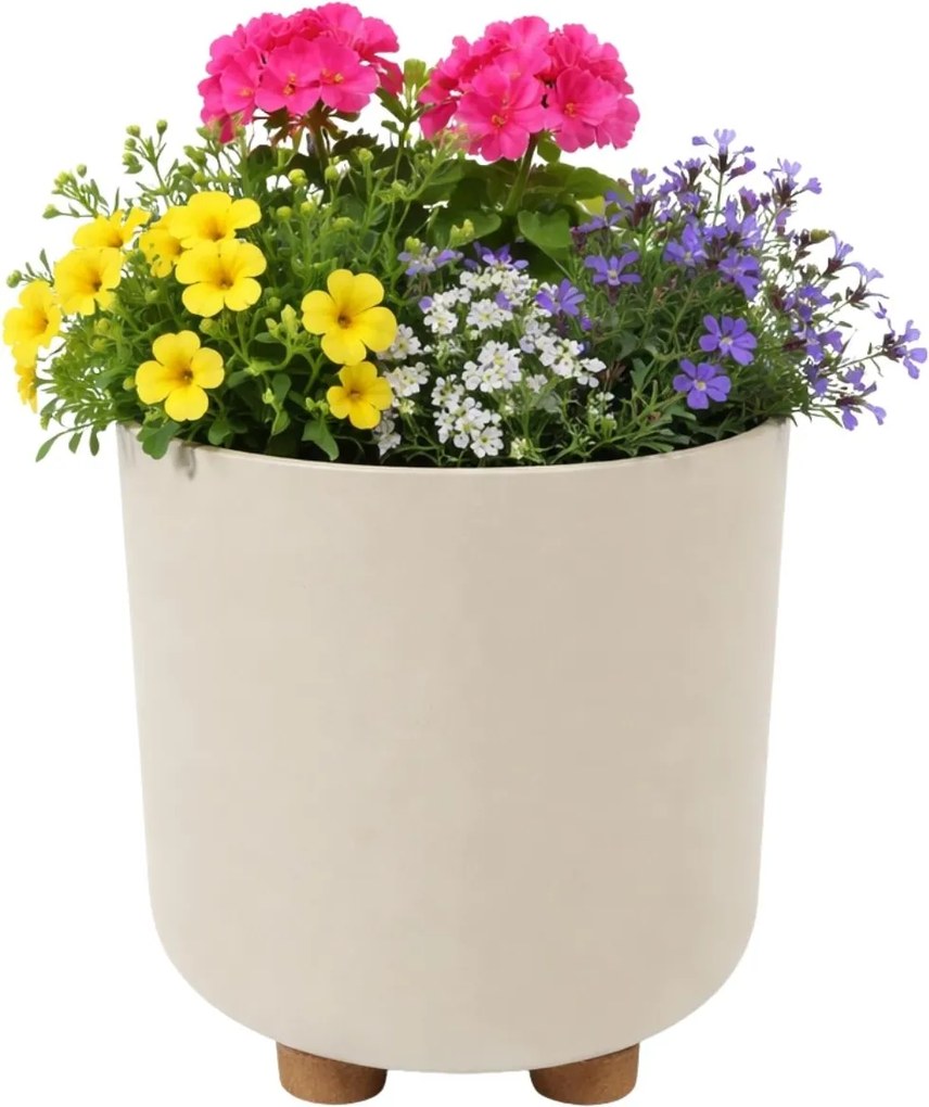 PLASTOVÝ KVETINÁČ TERRA 24X27,5 CM BÉŽOVÁ