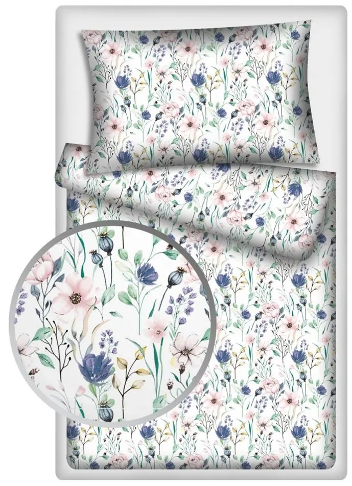 Polášek Bavlnené obliečky ROZKVITNUTÁ LÚKA - 70 x 90 cm