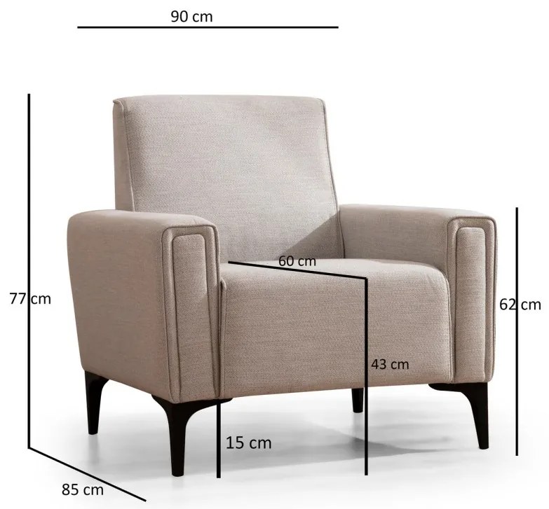 Křeslo Horizon ecru