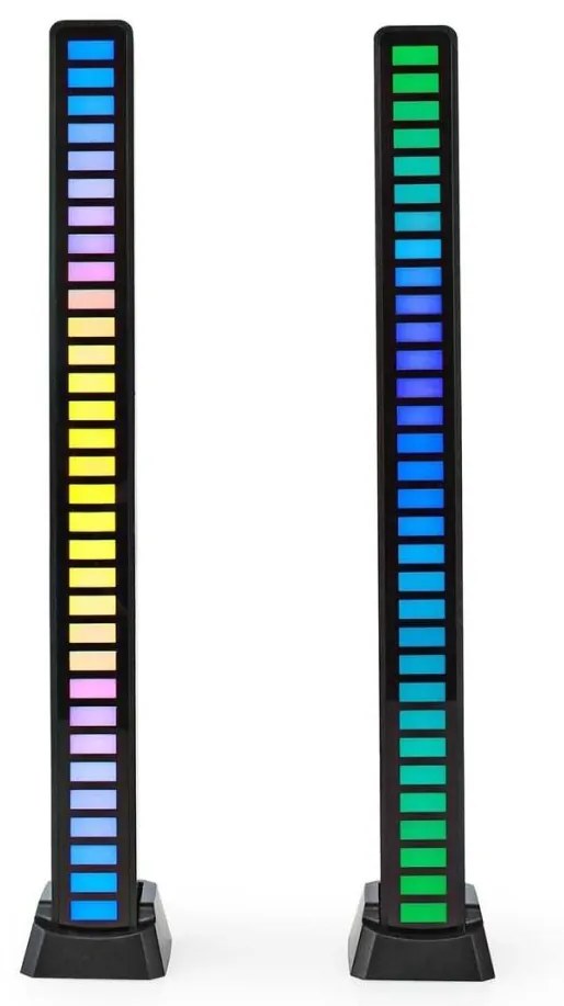 SADA 2x Nedis GALDP110BK - LED RGB Nabíjacia stolná lampa LED/250 mAh