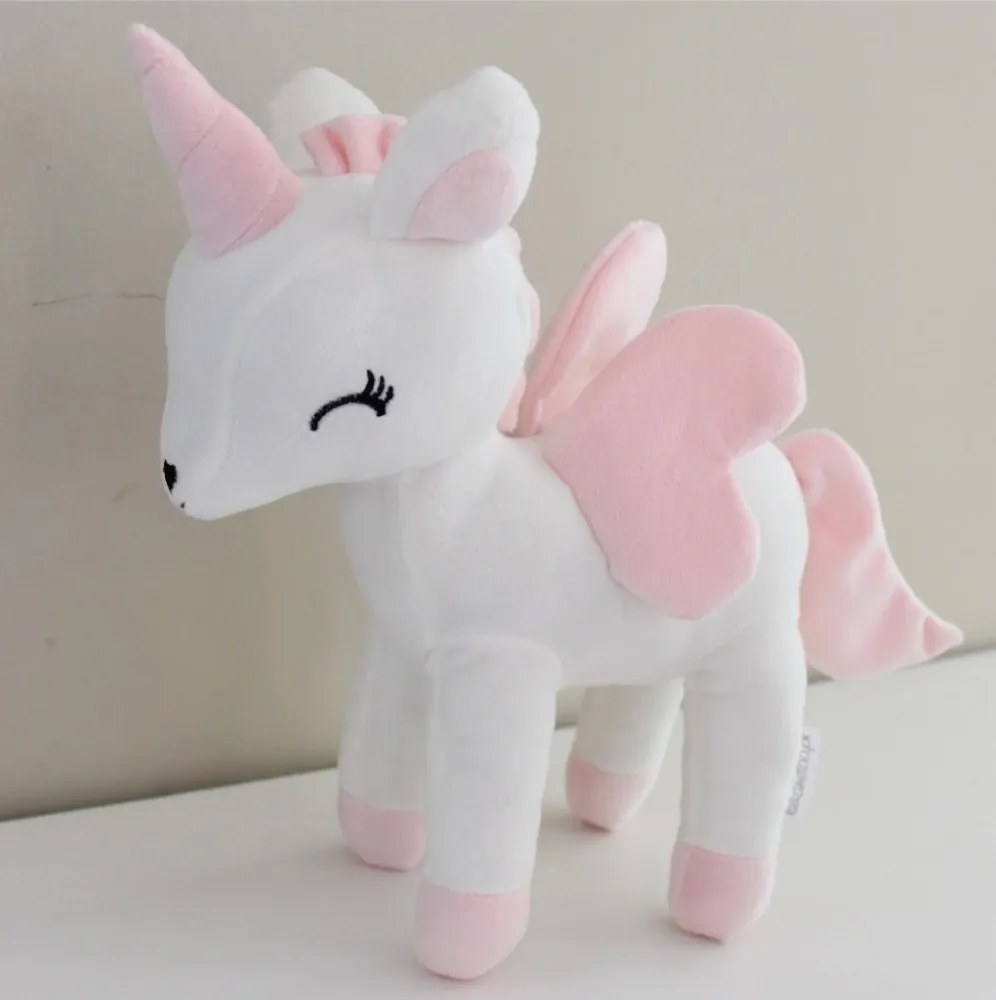 Mojkáčik - Plyšový jednorožec biely L