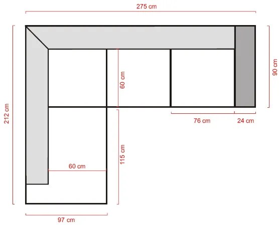 Svetlohnedá rohová sedacia súprava MICA Varianta: Ľavý roh