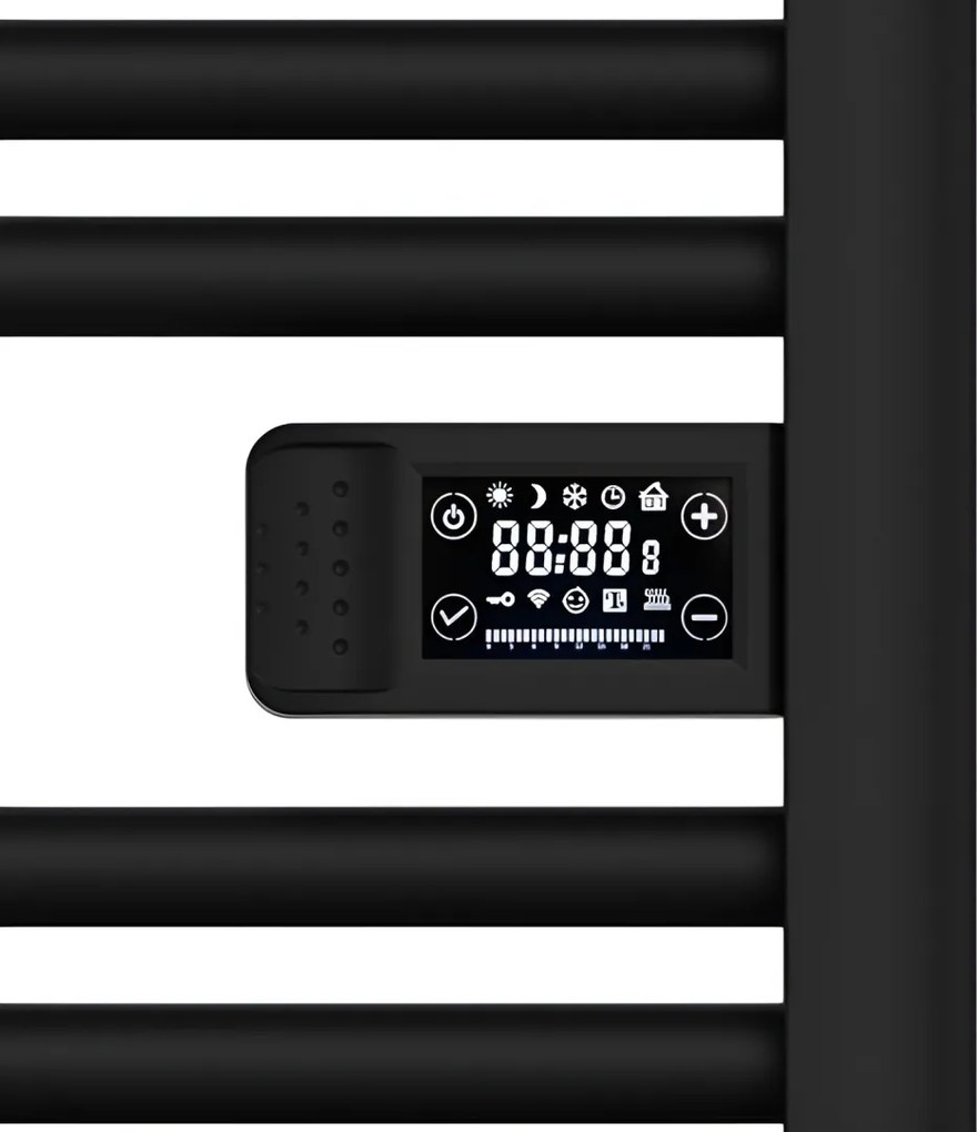 BPS-koupelny Elektrický kúpeľňový radiátor LOA BL 500W 54x96 cm, čierny