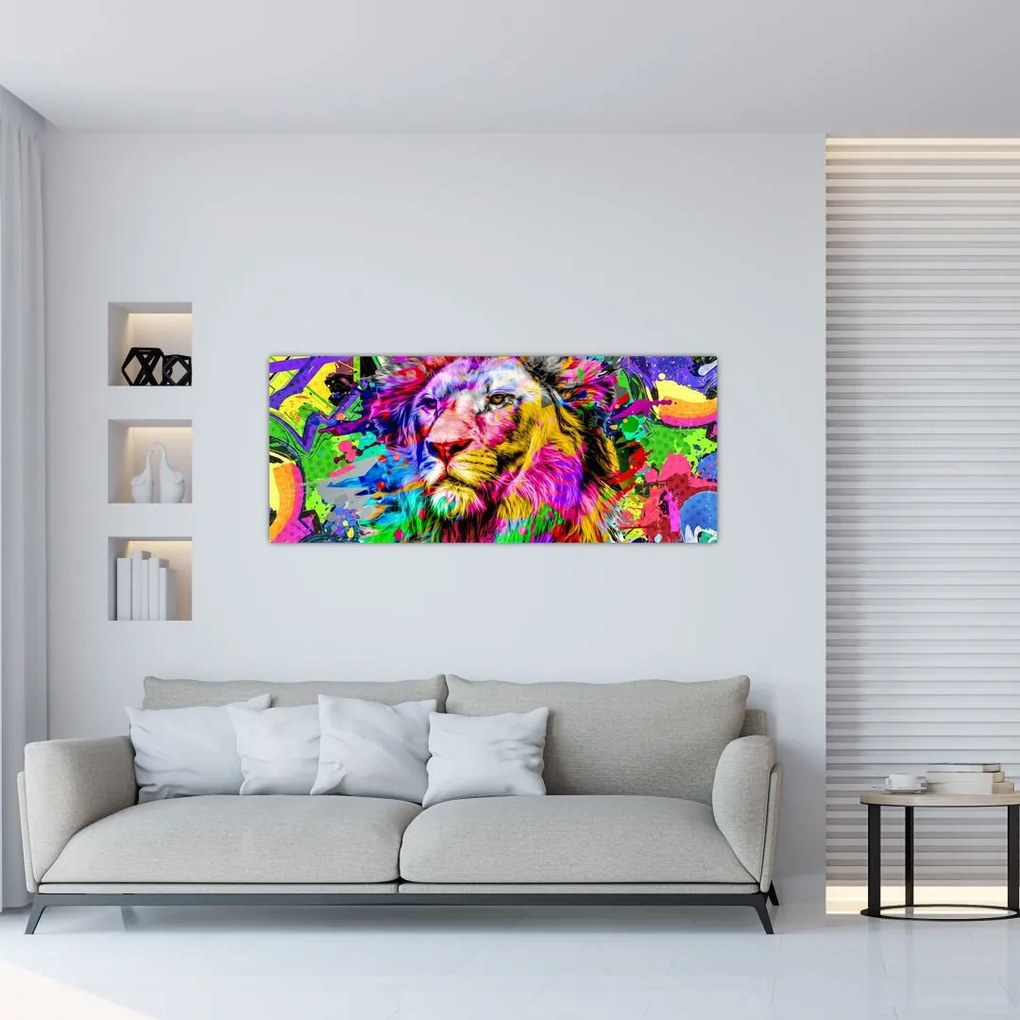 Obraz - 3D obraz leva (120x50 cm)