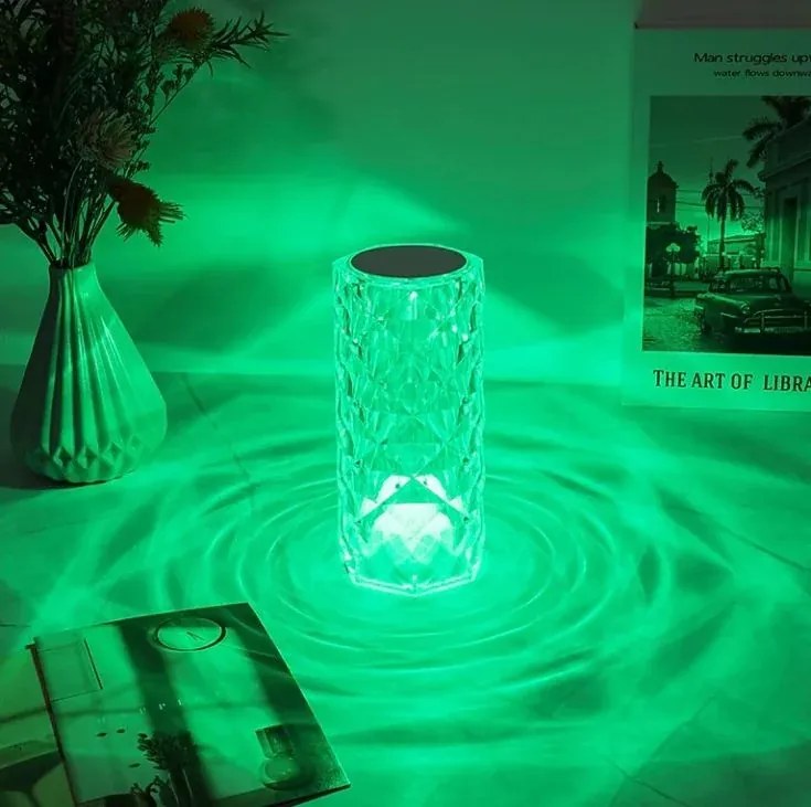 Zaparkorun LED dotyková kryštálová lampa so 16 druhmi svietiacich farieb