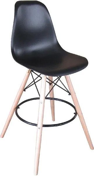 Barová židle, černá/kov, CARBRY NEW 0000228110 Tempo Kondela
