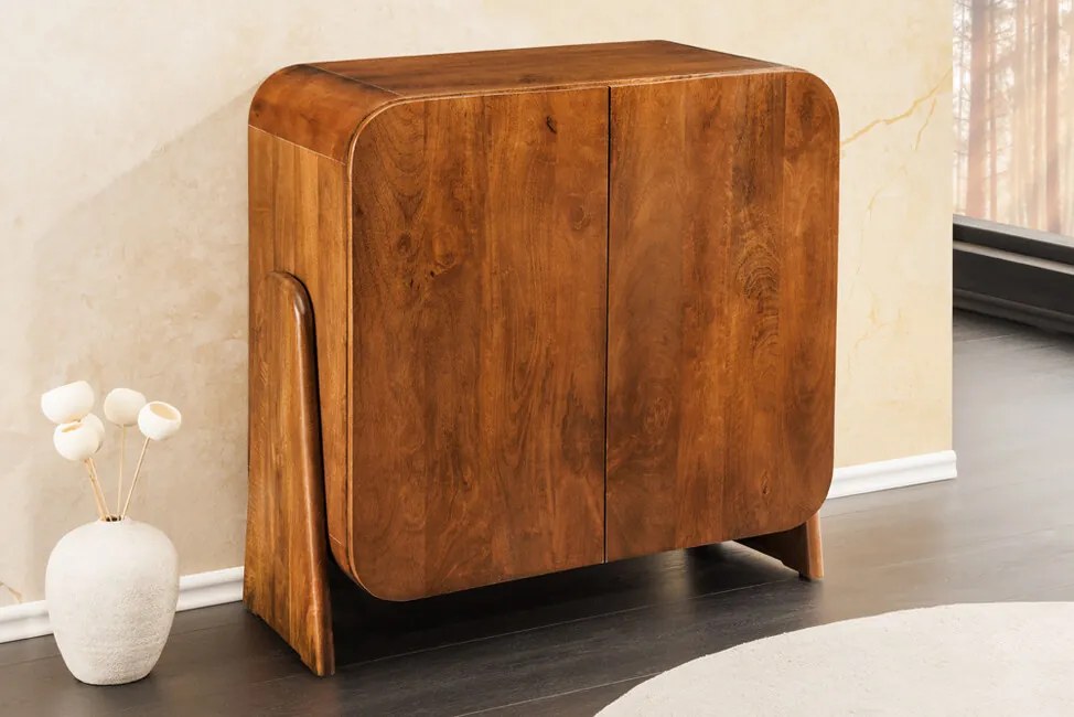 Drevená komoda v bezúchytkovom prevedení Zamora Mango 76cm