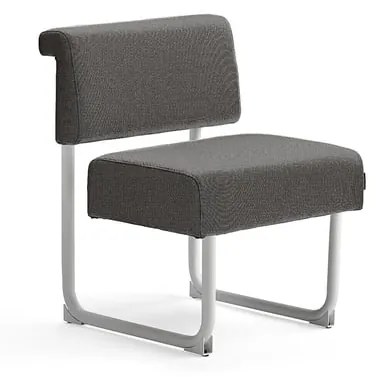 Pohovka START, dĺžka 600 mm, tkanina, tmavohnedá, biela