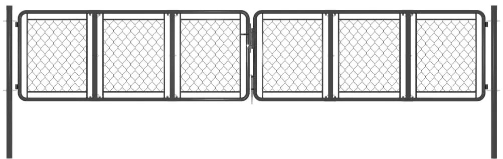 vidaXL Záhradná brána antracitová 400x75 cm oceľová