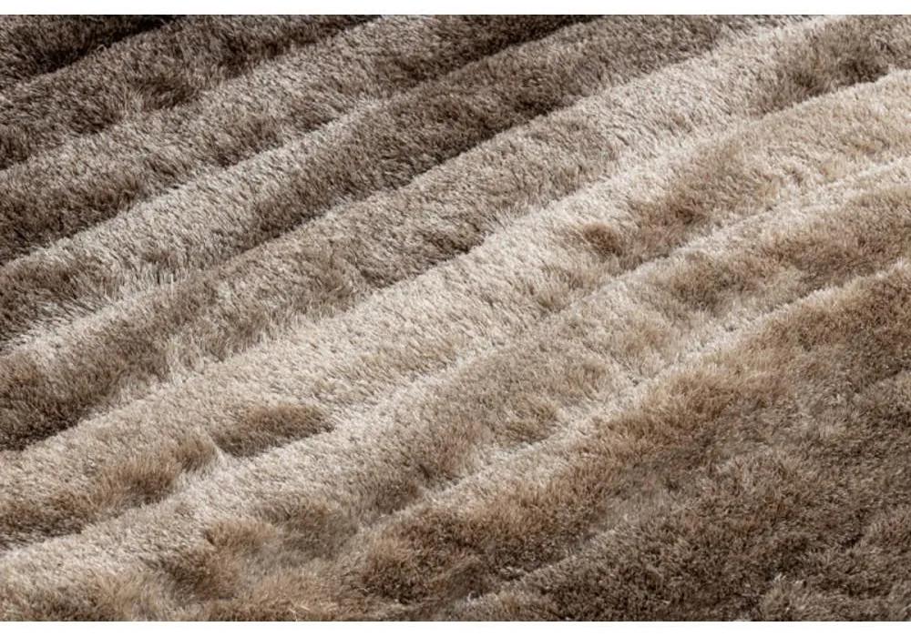 *Luxusný kusový koberec shaggy Monet hnedý 120x160cm