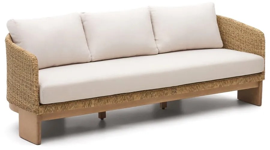 Béžová/v prírodnej farbe záhradná pohovka z umelého ratanu Xoriguer – Kave Home