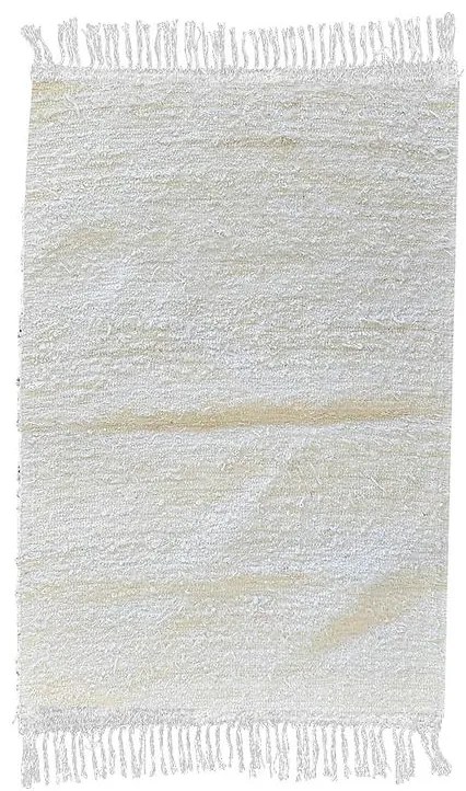 Ručne tkaný bavlnený koberec Milan B 0,7/1,5 biela