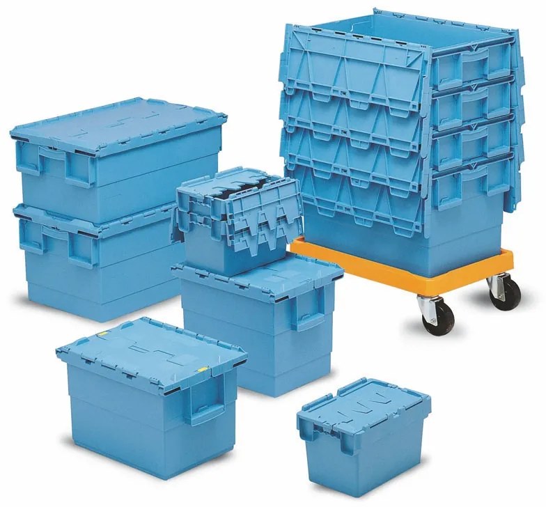 Zasúvacia prepravka s vekom INTEGRA, 600 x 400 x 250 mm