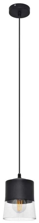 Luster na lanku FERGIE 1xE27/15W/230V čierna