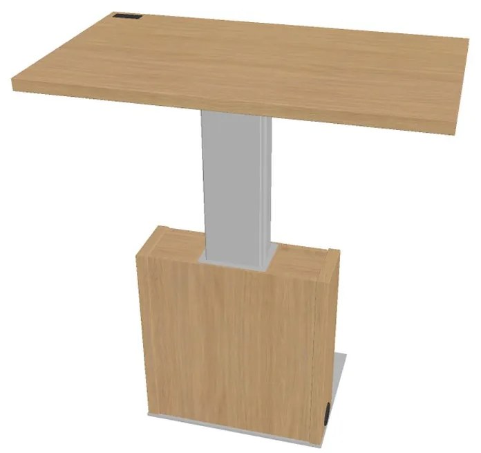 Výškovo nastaviteľný rokovací stôl Verno+ 120 x 70 cm, dub svetlý