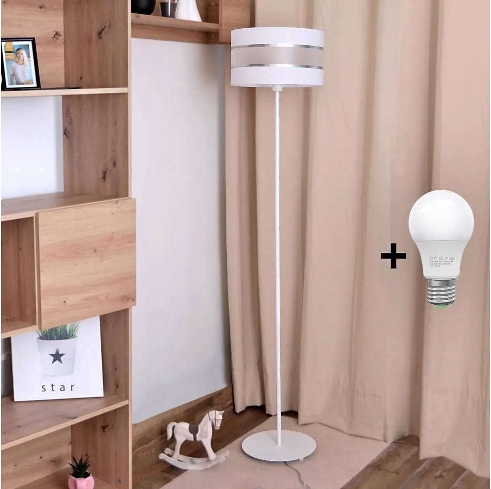 LED Stojacia lampa HELEN 1xE27/15W/230V biela