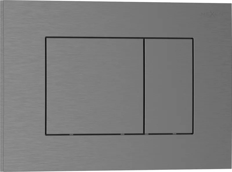 Mexen Tex 02, tlačidlo na splachovanie, brúsené grafit, 6102-12