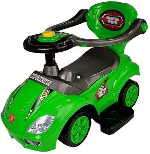 LEAN CARS Mega Car 3v1 Push Ride Green