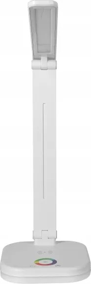 Stmievateľná stolná lampa LED RGBW s bezdrôtovým nabíjaním, 7W/5V USB, biela