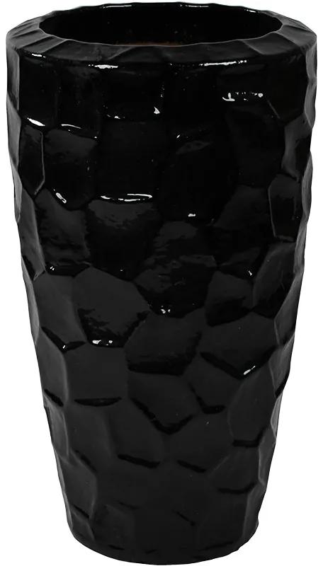 Kvetináč Cascara Partner Relief čierny 43x75 cm