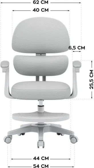 Detská otočná stolička Mark Adler Junior 4.4 Grey